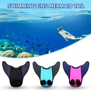 Fins Gloves Mermaid Swimming Tail Monofin Flipper Swim Training for Kids Adults 230104