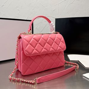 Kadın Klasik C Quilted Lmbskin Moda Torbalar Üst Tasar Toys Altın Metal Donanım Matelasse Zincir Crossbody Omuz Omuz Çoklu Pochette Çantaları 25cm