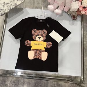 Kids Designer Brand Short Sleeved Tops Classic Fashion Cartoon Tee Shirt Childrens Summer Clothes Baby Kids Clothing 5 Colors