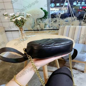 Marmont Heart Embossed Waist Bag Womens Designer Belt bag 2way Chains Leather Letter Cross Body Mini Handbags Purse Totes Wallets232o