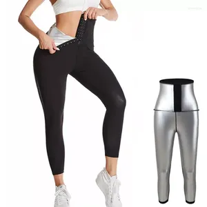 Pantaloni modellanti da donna Leggings per il sudore Allenatore in vita Termo modellante per il corpo Dimagrante Legging Controllo della pancia Perdita di peso Abiti da allenamento