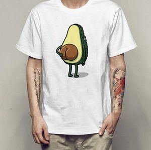 T-shirt da uomo Harajuku Hip Hop Style Uomo T-shirt bianca Creativo Divertente Avocado Ass Graphic Tee Estate Casual Comodo O-Collo Maglietta da uomo T230103