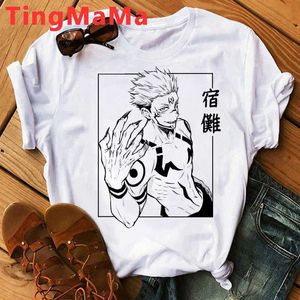 T-shirt da uomo Anime giapponesi Jujutsu Kaisen T-shirt da uomo Itadori Yuji Stampa Harajuku Top Ryomen Sukuna T-shirt maniche corte unisex Uomo T230103