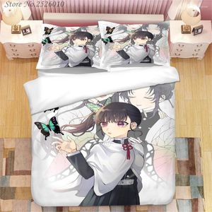 Zestawy pościeli Kanae shinobu Kochou Kanao Tsuyuri 3D Zestaw nadrukowany King Król Duvet Cover Case Pokłobotnik Bed -Clothes Bedena 06