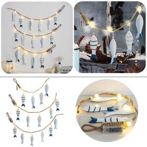 Cordas claras luzes de natal arame 50 criativo led luminoso estilo oceano casa noite peixe leve corda de corda de personalidade pingente interno quarto