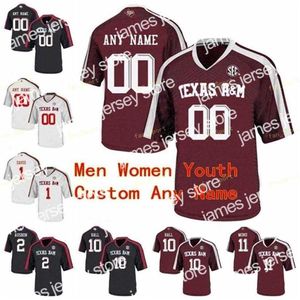 American College Football Wear Thr NCAA College Jerseys Texas A M Aggies 76 Maroon 8 Connor Blumrick 85 Jalen Wydermyer 5 Trayveon Williams Custom Football Stitched