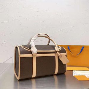 Dog Handbag Designer Handbags Luxury Tote Bag Fashion Pet Bags Letter and Flower Printed Canvas Beauty Pocket251d