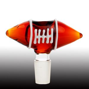 Tigelas de vidro de rugby para cachimbo de cachimbo fumantes com cachimbo de água marrom de 14 mm 18 mm Bongas de óleo