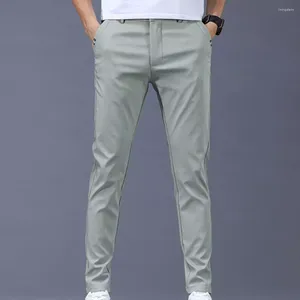 Men's Pants Trousers Smooth Men Solid Color For Home Trendy Casual Summer