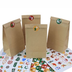 Alimentos personalizáveis ​​Biodegradável Bolsa de papel reciclada Kraft para sacos de embalagem de pão sanduíche com selo de adesivo DIY A369