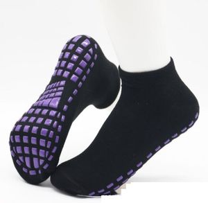 Meias de trampolim da moda Profissional Silicone Non Skid Respirável absorvente Sox Yoga Pilates Salting Socsa Unissex Silica Gel Socks 6 Tamanhos