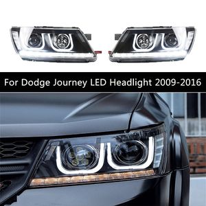 Car Headlights Assembly Dynamic Streamer Turn Signal Light For Dodge Journey LED Headlight DRL Daytime Running Lights Front Lamp