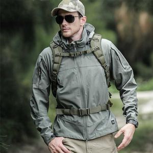 Açık Ceket Hoodies Askeri Taktik Açık Yumuşak Kabuk Yürüyüş Spor Ceketleri Adam İlkbahar /Sonbahar Su geçirmez kapüşonlu ceket 0104