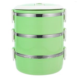 Set di stoviglie Box Lunch Bento Contenitore impilabile Contenitori in acciaio inossidabile Scomparto isolato Tiffin portatile Tierstacking Thermal