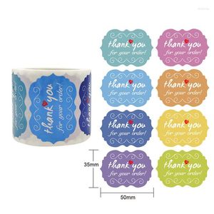 Gift Wrap 250pcs "Thank You For Your Order" Sticker Store Label Package Box Sealing Business Decorative