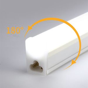 T5 LED Tubes Full PC Plastic 1ft 30cm 5W AC85-265V Integreated Lights SMD2835 100LM/W Lumens Fluorescent Lamps 250V 1' Linear Bar Bulbs Milky Cover Brightness Lighting