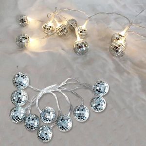 Strings String Luci a LED Mirror Ball Disco Stage Reflection Lamp Battery Style Camera da letto per esterni Windows Tree Party Decor