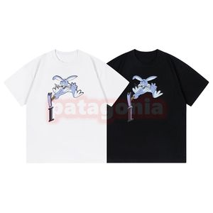 High Fashion Mens Round Neck T Shirt Designer Womens Digital Rabbit Print TEE