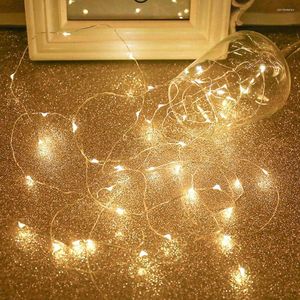 Strings Romantic LED Copper Wire String Lamps 8 Modes Christmas Holiday Ornaments Light Party Window Bar Tree Decoration