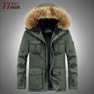 Outdoor Jackets Hoodies Military Parkas Men Winter Thick Wool Liner Windbreaker Hooded Jacket Coats Mens Outdoor Multi-pocket Tactical Jackets Size 8XL 0104