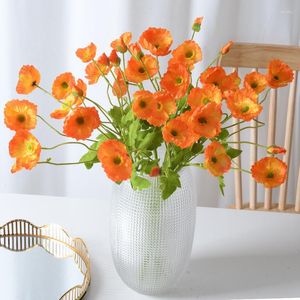 Dekorativa blommor konstgjorda för heminredning färgglada solskenväxter krysantemum bröllop diy fester 60 cm