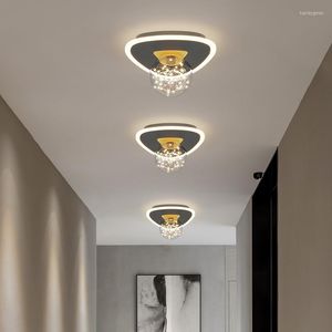 Taklampor gång LED -lamplampa inomhus loft trappor korridor belysning dekoration enkel modern plasond fixtur svart guld armatur