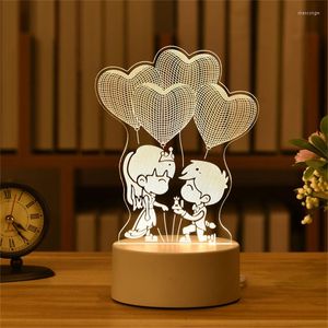 Nocne światła Love 3D Neon Znak Lampa LED DZIECI DEK STOLE DEK DOKRESU PROBLIKUJĄCY Walentynki