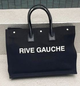 Женские сумочки Rive Gauche Supper Suck Sate Tote Linen Кожаная сумочка модная льняная льняная пляжная роскошная дизайнер путешественник поперечный плечевой кошельки кошельки винтаж ремня винтаж