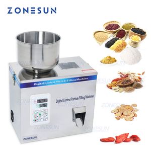 ZONESUN 1-200G Particle Tea Filling Machine Candy Nut Food Packing Automatic Powder Tea Surge Coffee Filler