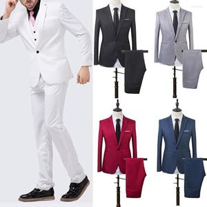 Men's Suits Men Slim Fit Business Leisure One Button Formal Two-Piece Suit For Groom Wedding