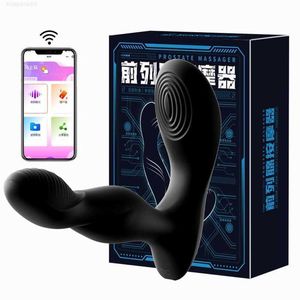 Sex Toy Massager App Telescopic Vibrator Anal Plug Male Prostate Massager Wireless Buttplug Dildo Stimulator Toys For Men Adult Shop