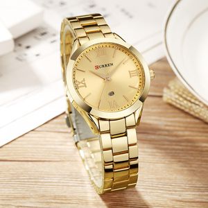 Women s Watches CURREN Gold Watch Luxury Women Ladies Creative Steel Bracelet Female Clock Relogio Feminino Montre Femme 230103