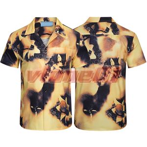 Mens Casual Shirts Designer Man Short Sleeve Full Print Beach Shirts Men Loose Tops Asian Size M-3XL