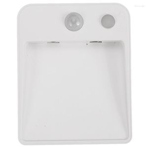 Luzes noturnas Sensor de movimento leve Lâmpada de cabeceira Casa Iluminação interna 1 LED sem fio Passagem Staer Stair Toilet Emergência