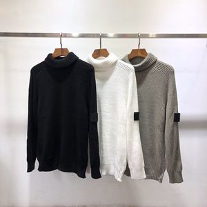 Tröjor med sköldpaddshals för män Dammode Sweatshirts Casual Lös långärmad Tröja i klassiskt mönster Street Style Hoodies 23SS