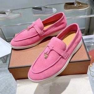 Womens Dress shoes Cashmere loafers Designers Classic buckle round toes Flat heel Leisure comfort Four seasons women factory shoe 35-42