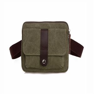 Casual Multi Function Vintage Square Men Canvas midjebältespåse Leisure Fanny Pack Male Bum Bags Market Trader Midje Pengar för 274F