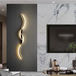 Wall Lamp Led Bedside Sconce For Living Room Bedroom Stair Modern Art Interior Lights Light Fixture Night Lamps Home Decor