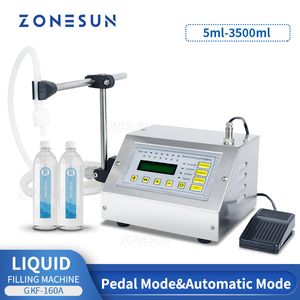 ZONESUN GFK-160A Electric Filling Machine Orange Juice Edible Oil Bottle Soft Drink Volumetric Liquid Filler