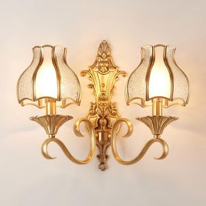 Wall Lamps Retro Lamp Vintage Copper Lights El Sconce Balcony Stair Porch Restaurant Bar Bedroom Light Home Lighting