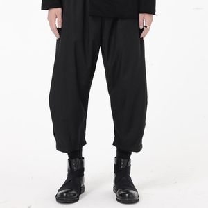 Men's Pants Men's Cropped Black Loose Harlan Casual Street Wear Dark Mountain Style Plus-size Runway Show