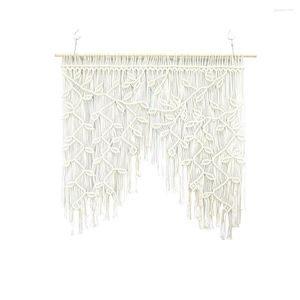 Cortina de cortina de macrame de algodão Tapestry parede pendurada arte boho decoração bohemia tassel