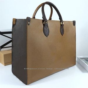 Woman Handbag Designer Bags Handbags Totes Classic Flower Brown With Original Bags purse Large Shopping Package Shoulder AB side m254T