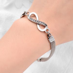 12pcs Rhinestone Infinity Bracelet