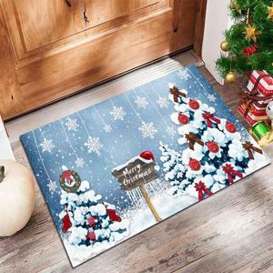 Carpets Snow Decor Kitchen Rug Let It Christmas Winter Holiday Party Floor Mat Home Decoration Remnants