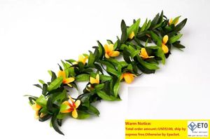 Dichroic leaf Wreaths with Jasmine Flowers 12pcslot Hawaii style flower wreath For WeddingParty decoration