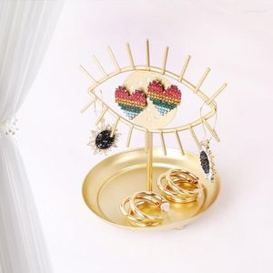 Jewelry Pouches F19D Big Eye Stand Necklace Earrings Display With Tray Great For Hair Clips Bracelets Rings Watches