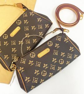 Vintage favori EVA hobo tote el çantası Lüks Tasarımcı iki omuz askısı çanta Crossbody klasik Hakiki Deri Bayan Erkek altın zincir metal marka logosu Çantalar