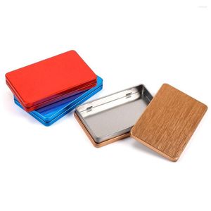 Gift Wrap 1 Pcs Rectangle Empty Tinplate Box Beauty Tool Packaging Container Kit Candy Cases Home Organizer Storage Boxes