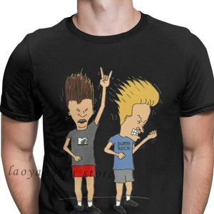 Męskie koszulki mężczyzn Beavis Butthead Rock Tshirt Mężczyzna przedłużona koszulka komiksowa punkowa topy hombre letnia ponadwymiarowa koszulka hipster roupas masculinas t230103